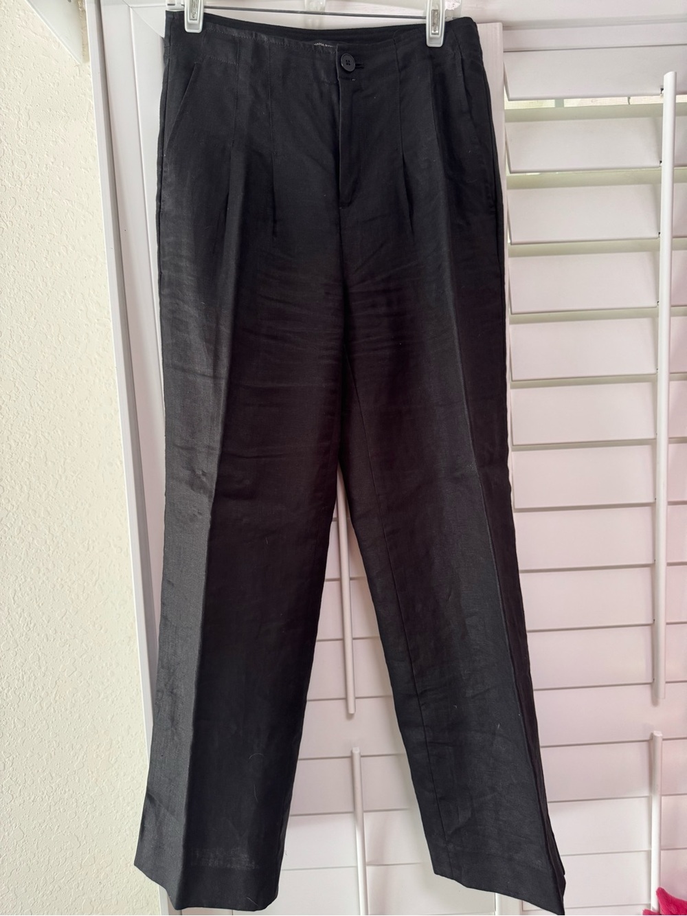 Ladies Classic Black 100 percent Linen pants